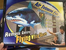 Air Swimming Fish Remote Control Flying White Shark RC Toy AB-0005