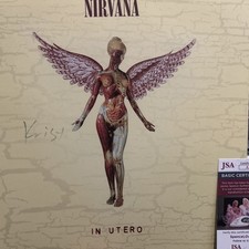 Krist Novoselic signed Nirvana In Utero album, vinyl Record JSA COA Autograph Krist Novoselic signed Nirvana In Utero album, vinyl Record JSA COA Autograph