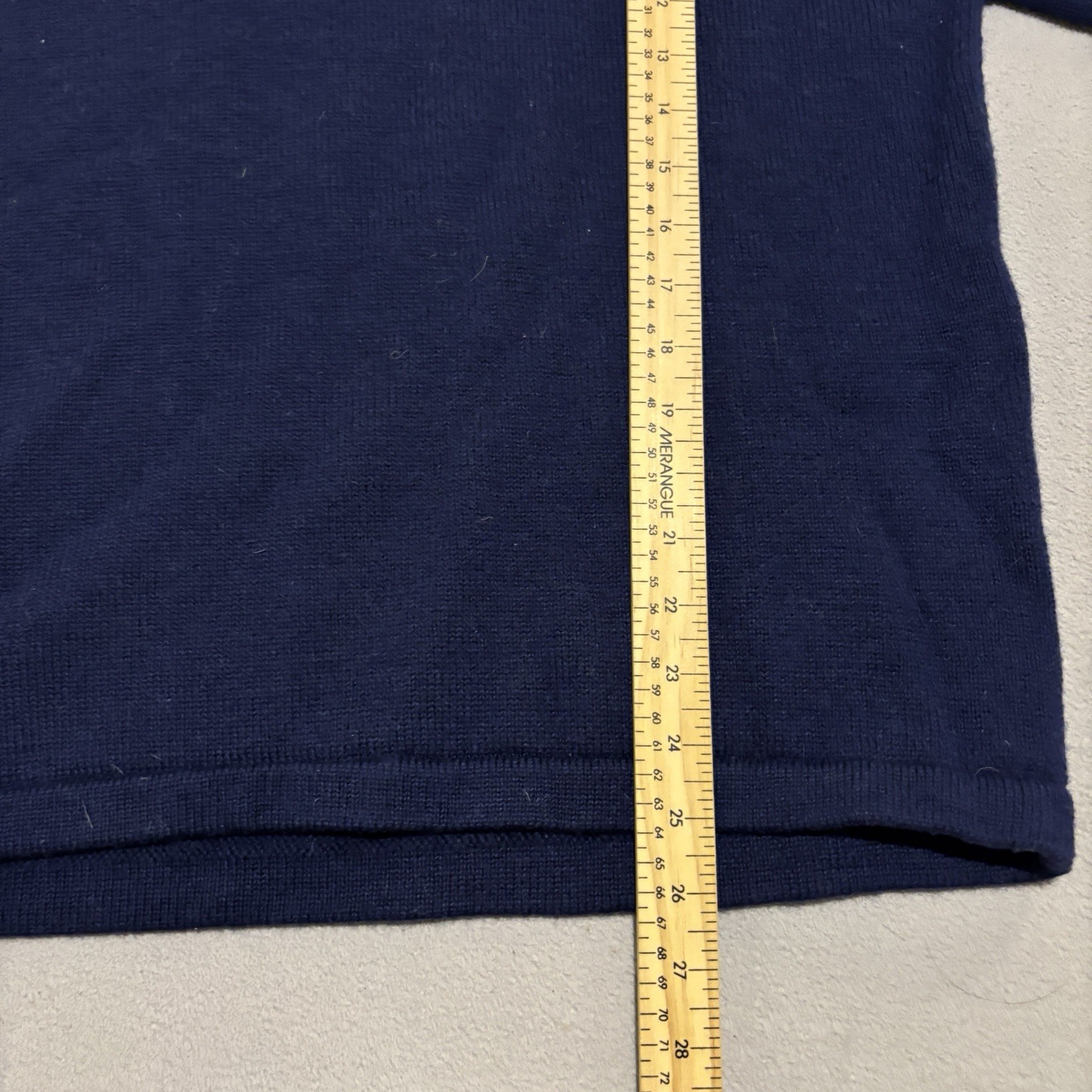 RARE VTG Timberland Performance Pullover Sweater Large Navy Wool Spellout Logo image 4