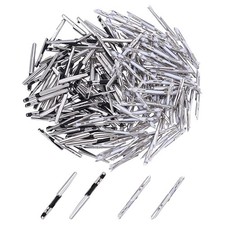 400 Pcs Black White Elastic Barbed Cord with Stainless Steel Metal Ends
