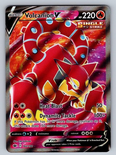 Volcanion V 162/198 NM/M Chilling Reign UR Pokemon Holo T02153
