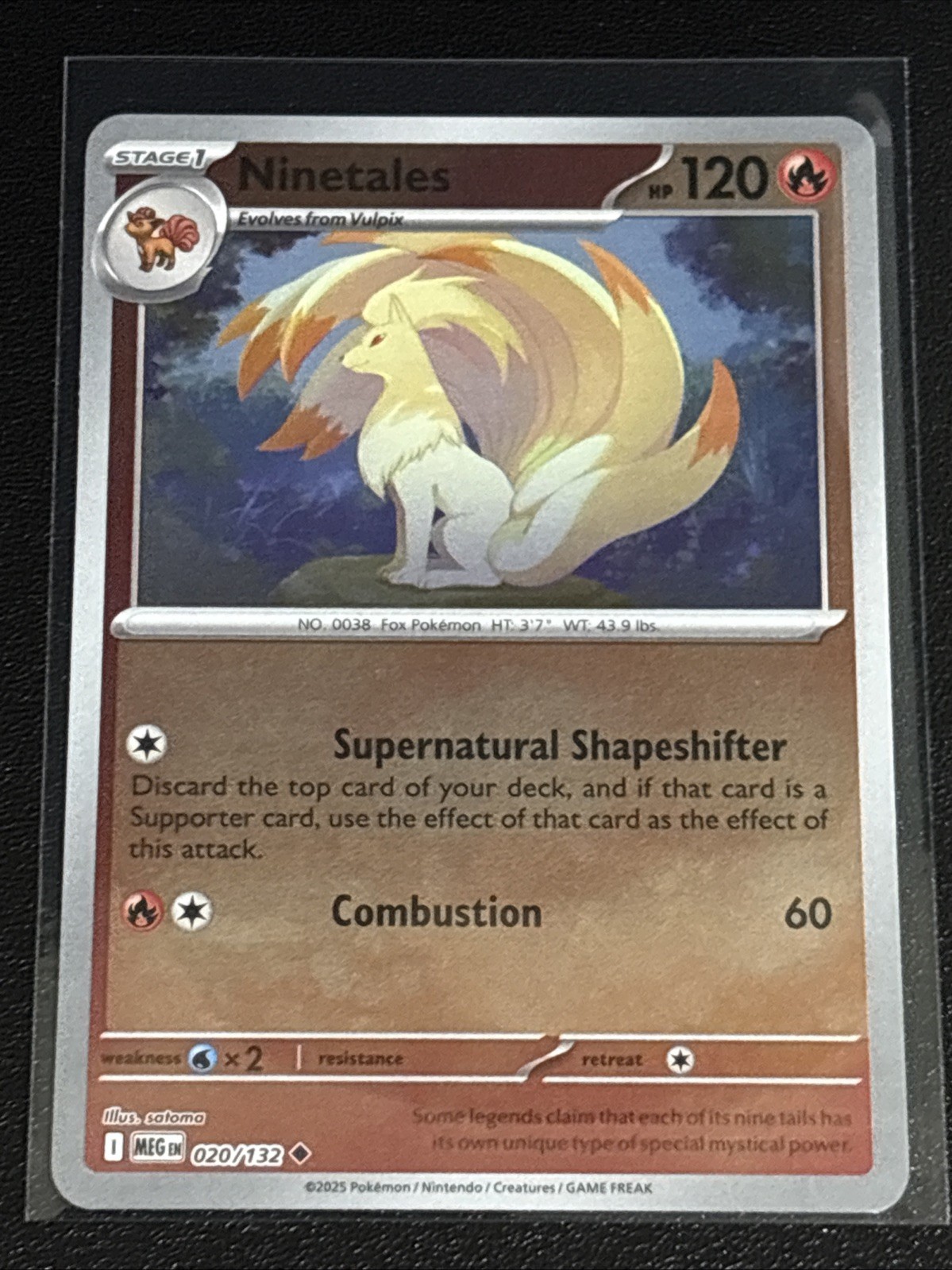 Pokémon TCG Mega Evolution Ninetales Reverse Holofoil 020/132 NM