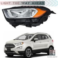 New For Ford EcoSport 2018-2023 Driver Halogen Headlight Assy Chrome W/LED DRL