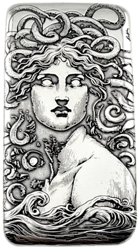 10 ozt 999 Fine Silver Art Bar- MEDUSA - ADAMO TECHNE - Limited Edition