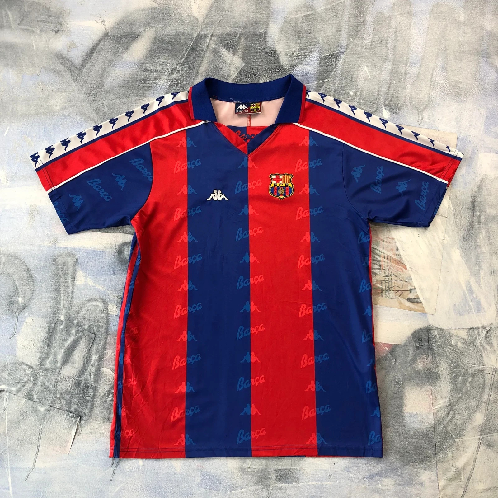 VTG 90s Kappa x FC Barcelona Futbol Jersey L