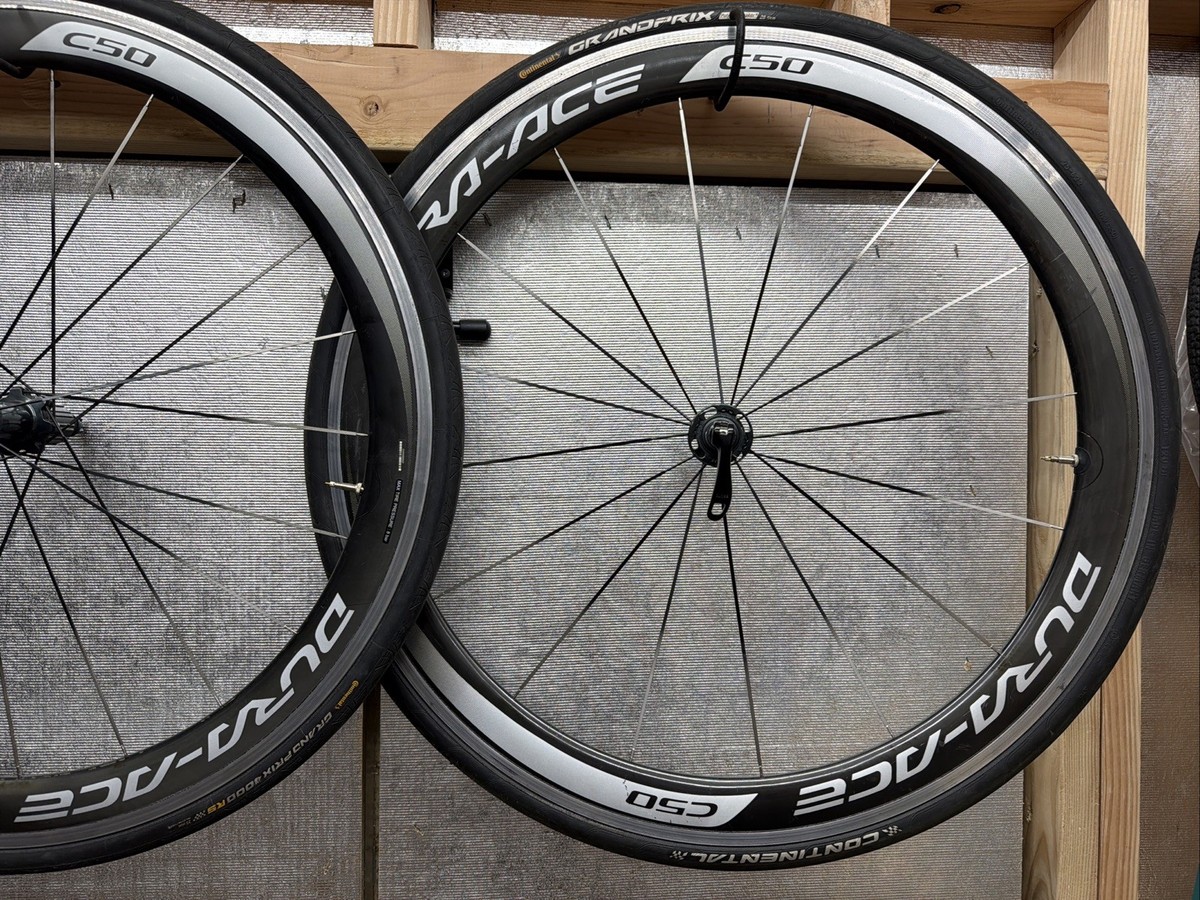 パーツ SHIMANO WH-9000-C50-TU DURA-ACE Shimano Dura Ace WH-9000 Clincher C50 700c Wheelset Rim Brake 9/10