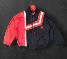 Givenchy 90s Vintage Logo Embroidery Nylon Jacket Black Red M Rare