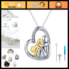 Sterling Silver Heart Urn Necklace for Ashes - Pet  Hummingbird Cremation Keeps