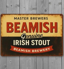 Beamish Genuine Irish Stout Beer 8 x 12 Vintage Novelty Metal Sign Made In USA