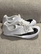 Nike Zoom Rival Sprint Cleats White Black Mens 9 DC8753-100 Spikes Not included