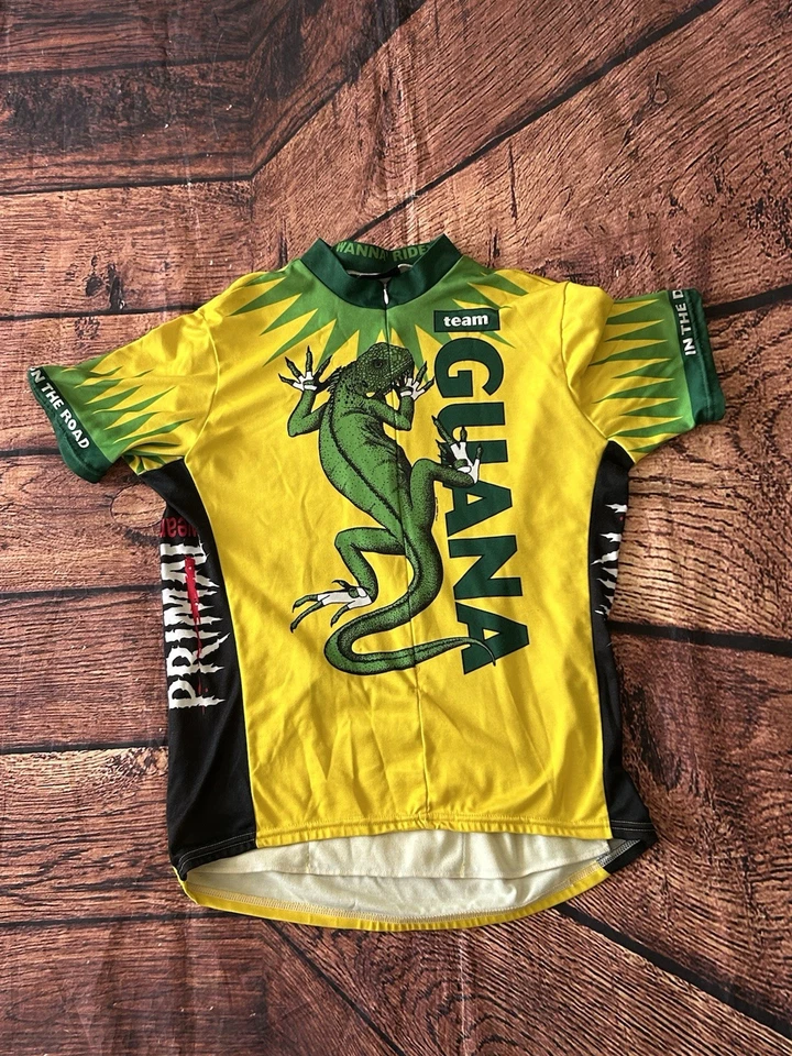 Primal Wear Vintage L Team Iguana Biking Riding Travel Pocket 3/4 Zip Shirt - Image 4 of 4