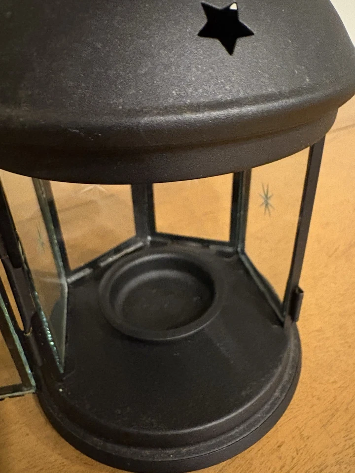 IKEA ROTERA Candelabro Colgante Tealight Linterna Metal Estrella Negro 8 1/4 Nuevo con Etiquetas Foto 4 de 4