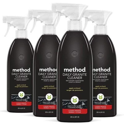 Method Daily Granite Cleaner Apple Orchard Scent 28oz Spray Bottle. X 4 Bottles