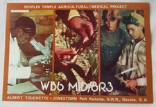 vintage PEOPLES TEMPLE QSL CARD Jonestown Guayana JIM JONES WB6 MID/8R3 rare!