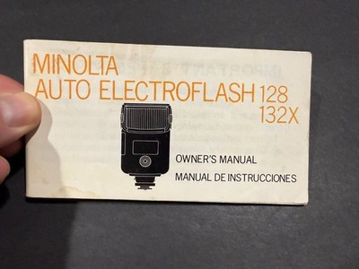 Minolta Auto Electroflash 128 / 132x Instruction Manual....Free Shipping