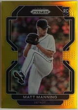 2022 Panini Prizm MATT MANNING RC GOLD /10  #260 Detroit Tigers GRADE IT 