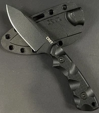 CRKT 2082 SIWI Fixed Blade Knife 3" Blade Black - PRISTINE with Kydex Sheath