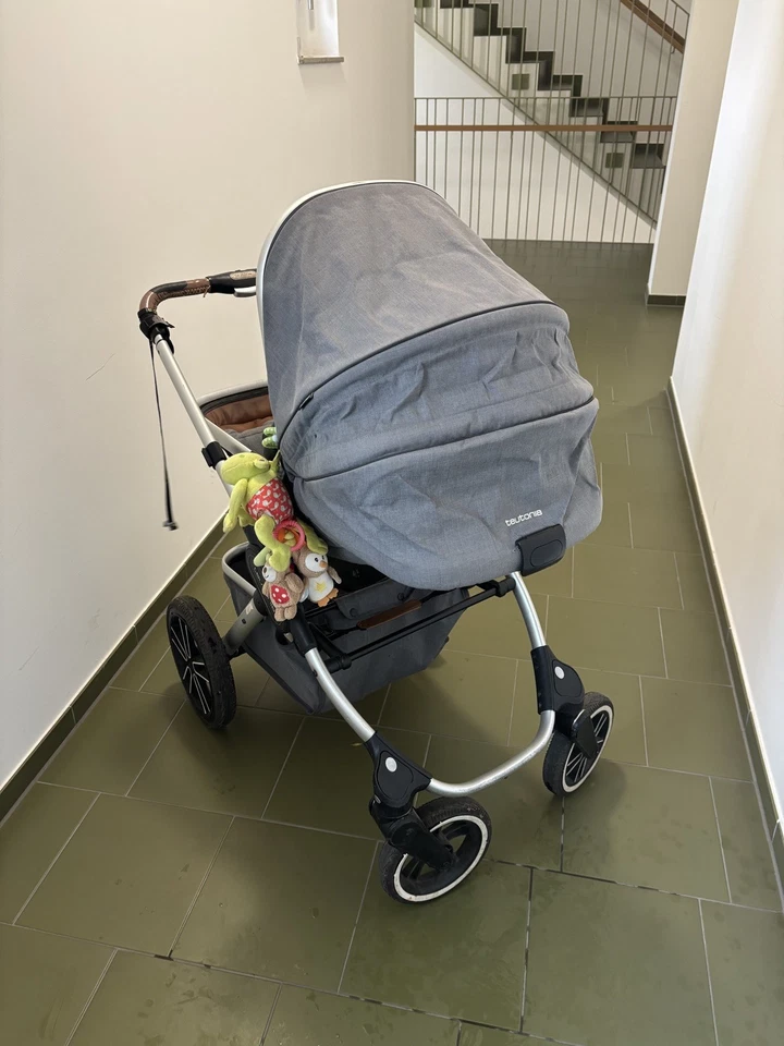 Teutonia Trio Kinderwagen Melange Grey - Bild 4 von 4