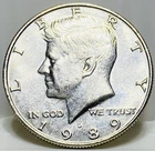 1989 D KENNEDY Clad HALF DOLLAR  - Great Luster ! Free Shipping!