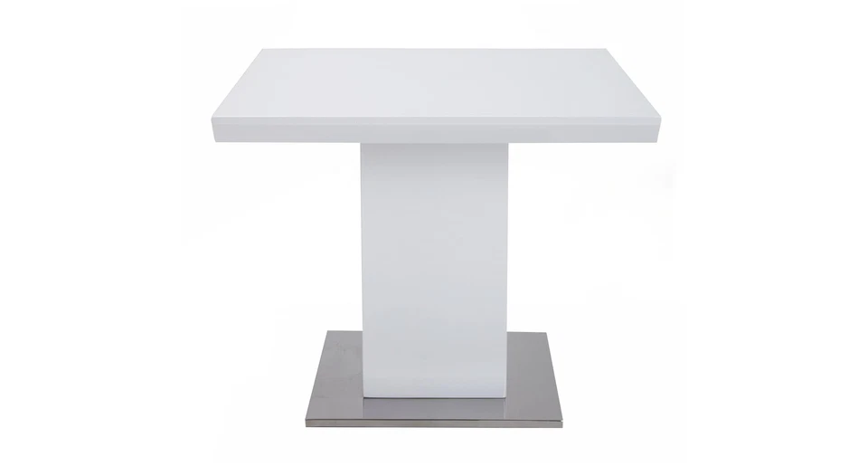 DFS Monochrome White High Gloss & Chrome Lamp Table RRP £249