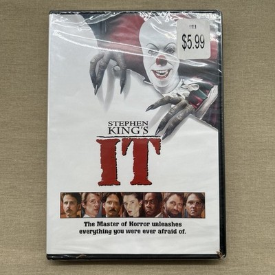 Stephen King's It (DVD 1990 NEW) Clown Horror Tommy Lee Wallace Tim Curry Ritter