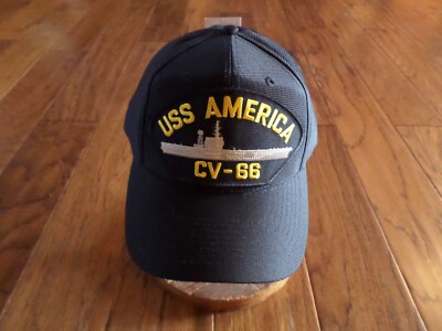 USS AMERICA CV-66 U.S NAVY SHIP HAT OFFICIAL MILITARY BALL CAP