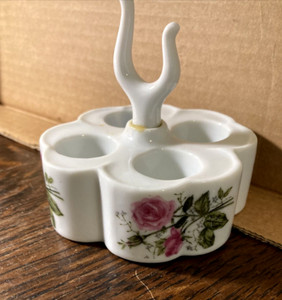 Lefton French Rose Lipstick & Rong Holder with Sticker