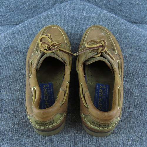 SPERRY Top-Sider Jungen Bootsschuh elegant braun Leder Schnürschuh Größe Y 1,5 Medium - Bild 5 von 8