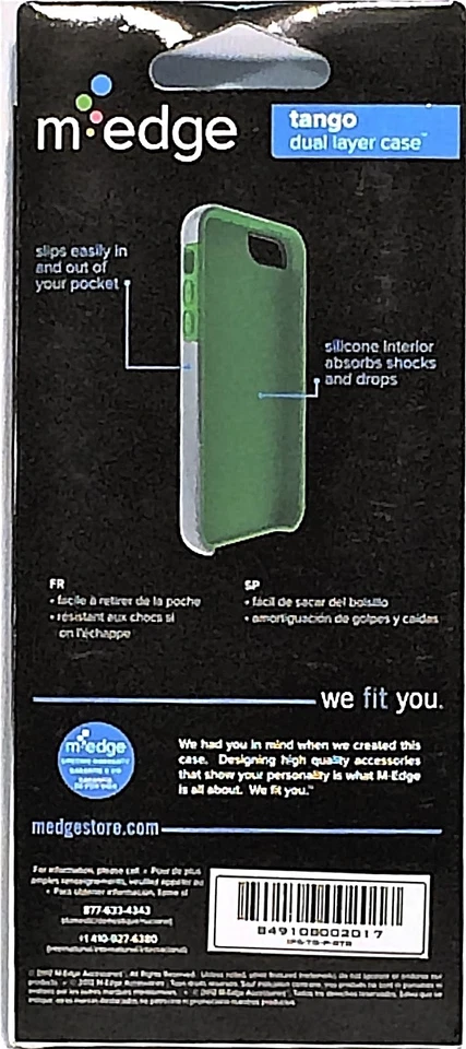 罕见 MEdge 苹果 iPhone 5/5S TANGO 双层卡扣硬壳 红色/粉红色 部落 全新 — 第 4/4 张图片