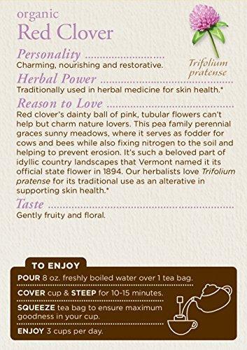 Traditional Medicinals Organic Red Clover Herbal Tea, 16 Tea Bags (Pack of 6)
