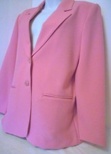 Nikki Ladies Blazer Size 10 Peach Color Pristine Tailored Pockets