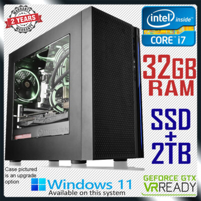 Intel Core i7 Quad Gaming PC Computer RTX 3070 Ti 32GB RAM SSD Desktop  System Australia
