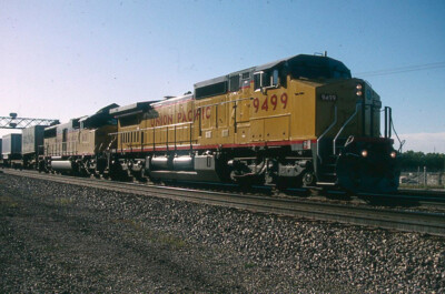 Railroad Slide - Union Pacific #9499 Locomotive 1993 Elmhurst IL