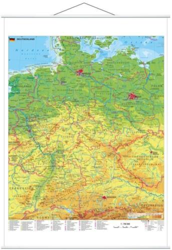 Deutschland physisch 1 : 750 000. Wandkarte mit Metallbeleistung - 9783869610351 - Afbeelding 1 van 1