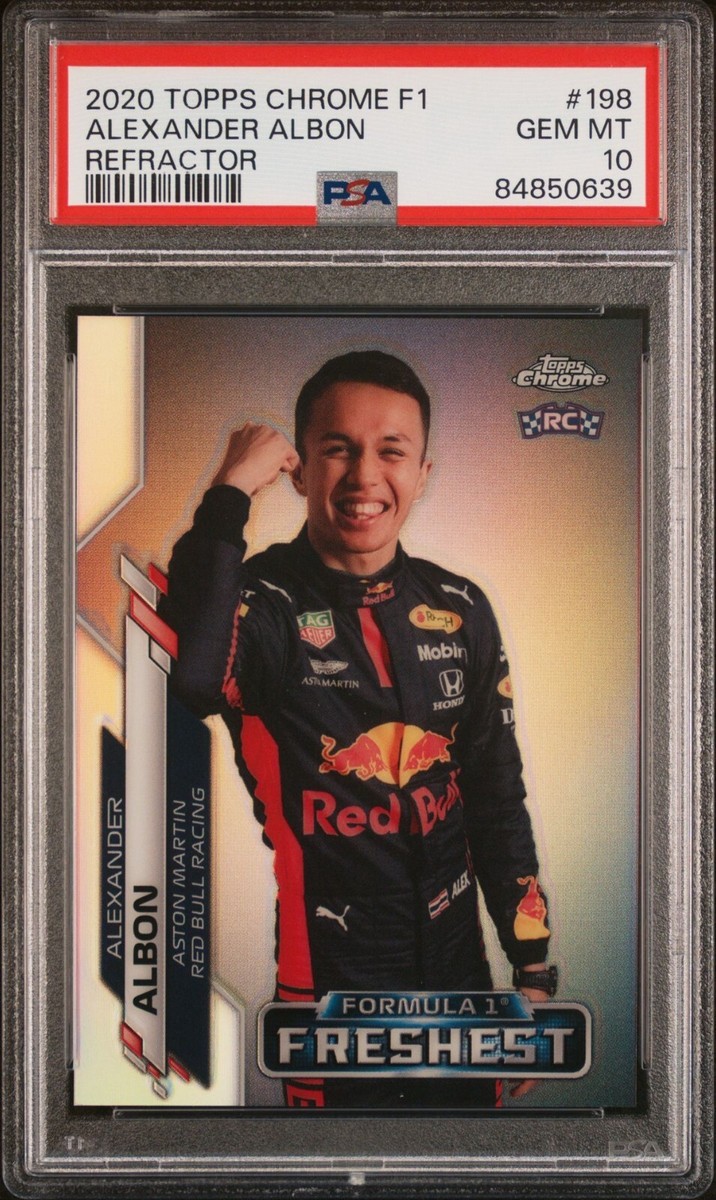 Topps chrome F1 Albon RC Refractor PSA9
