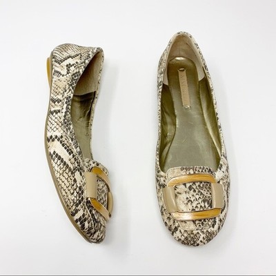 nine west snakeskin flats