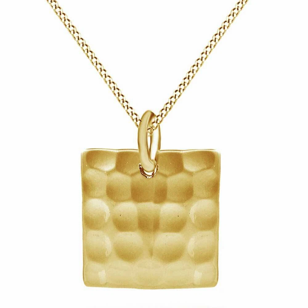 14k gold 2024 square pendant