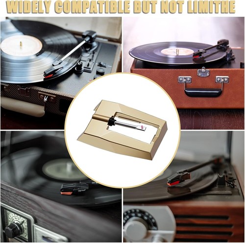 Record Player Needle/Golden Needle with 3-Pack of Dimond Stylus Replacement for - Picture 6 of 9