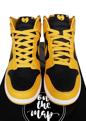 Nike Dunk High Wu-Tang Clan Yellow Black UK 4 5 6 7 8 10 11 US