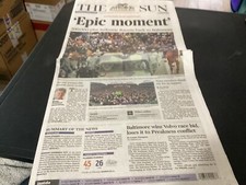 Baltimore Sun News Paper Epic Moment Super Bowl Parade Monday February 6, 2013