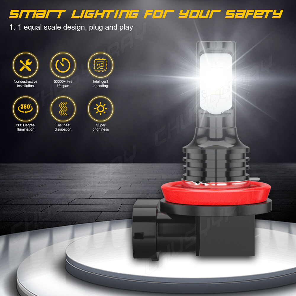 For Kawasaki Ninja ZX14 ZX1400 2006-2011 - 4X H9+H11 LED