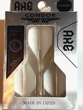 CONDOR AXE METALLIC SILVER PEARL FLIGHT LONG 33.5MM STANDARD SHAPE SHIPS FREE