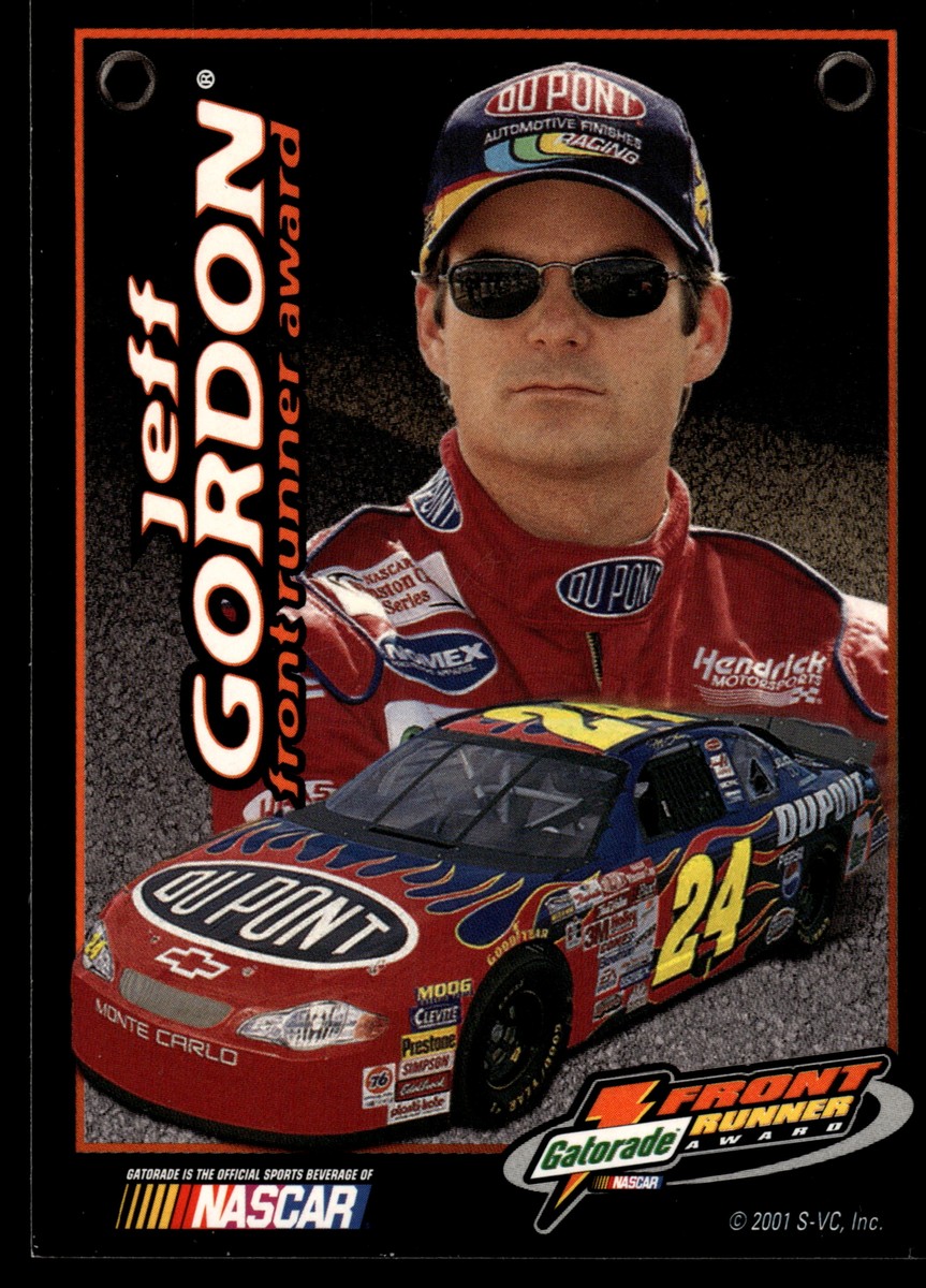 2001 Press Pass Gatorade Front Runner Award Jeff Gordon #3 Racing