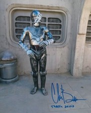 CHRIS BARTLETT signed Autogramm 20x25cm STAR WARS MANDO in Person autograph COA