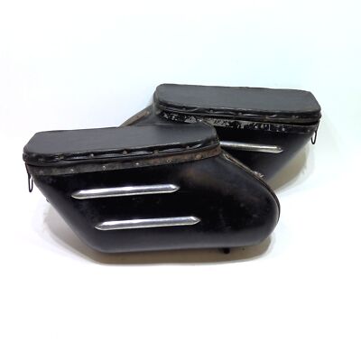 Genuine Harley Set Of K Model Vintage Bubble Saddlebag Bags With