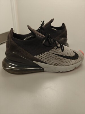 Size 13 Nike Air Max 270 Flyknit Atmosphere Black Gray Shoe Tag