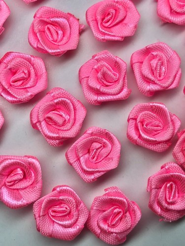 60/12 pz FIORI fiori raso lavabile applicazione patch 1,8 cm colore desiderato - Foto 32 di 43