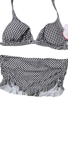 profile blush 2-piece bikini black/white large nwt...Z405-142 - Picture 6 of 8
