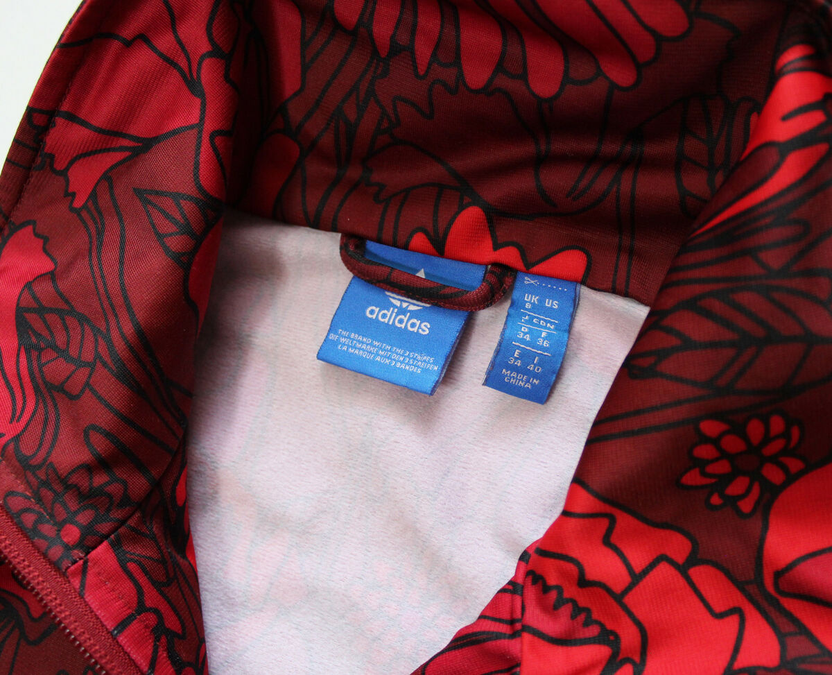 Women&#039;s Adidas Originals Firebird Track Top Jacket Flower Print (size UK8) | eBay