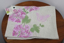 HOME WEAR HYDRANGEA TABLE RUNNER FLORAL NATURAL BEIGE MULTICOLOR 14" x 72"